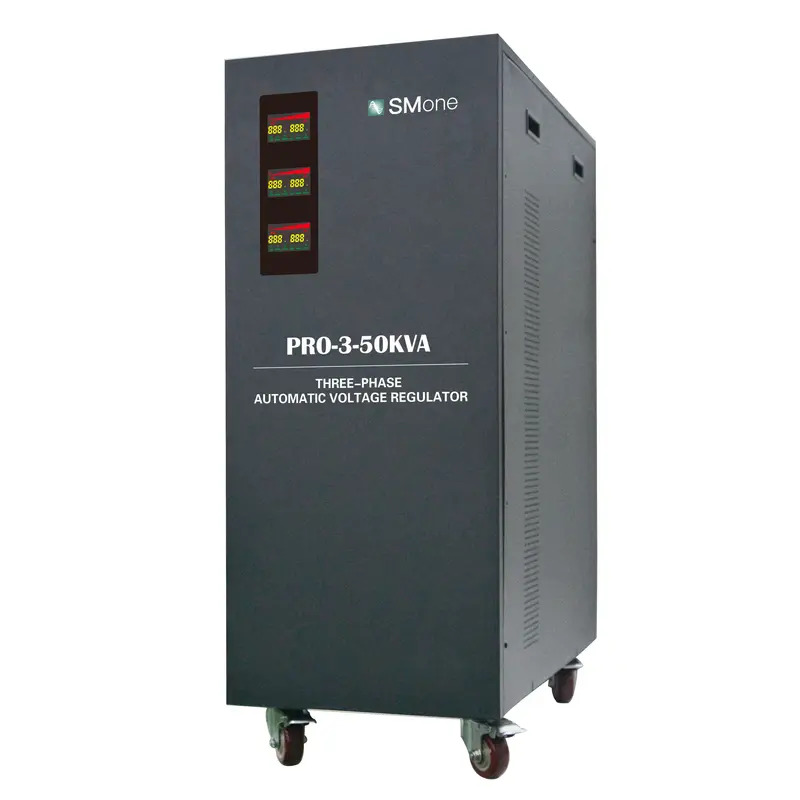 [106015] Stabilizator napięcia z serworegulatorem 3-fazowy 50 kVA — SMone 106015