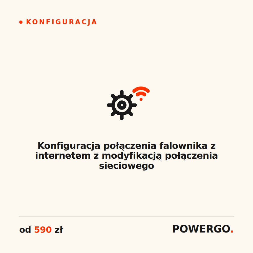 Konfiguracja połączenia falownika z internetem z modyfikacją połączenia sieciowego