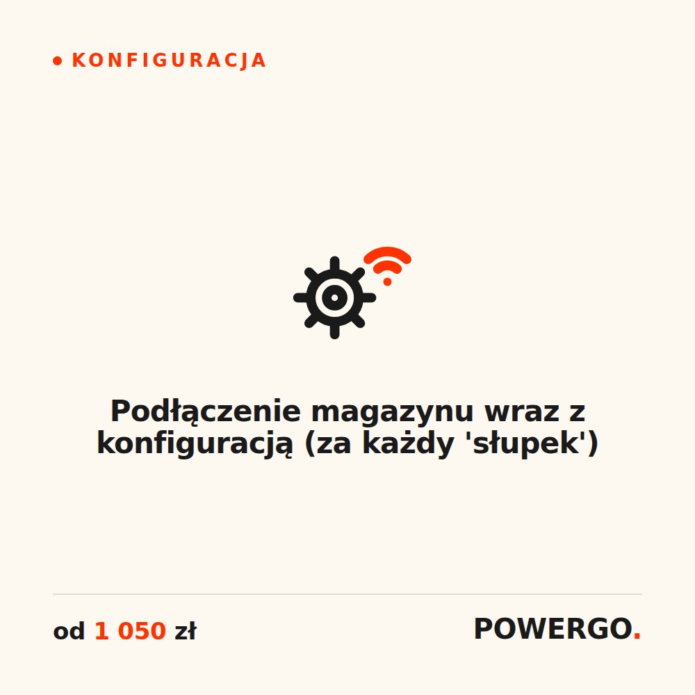 Podłączenie magazynu wraz z konfiguracją (za każdy 'słupek')