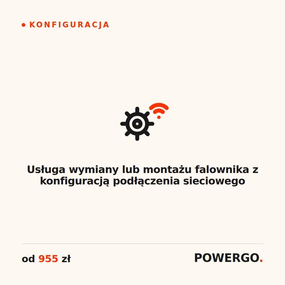 Usługa wymiany lub montażu falownika z konfiguracją podłączenia sieciowego