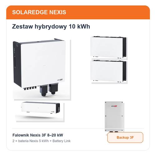 [SE-NEXIS-10-BACKUP] Zestaw hybrydowy SolarEdge Nexis 10 kWh z backupem
