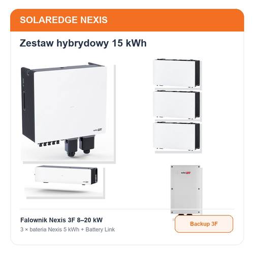 [SE-NEXIS-15-BACKUP] Zestaw hybrydowy SolarEdge Nexis 15 kWh z backupem