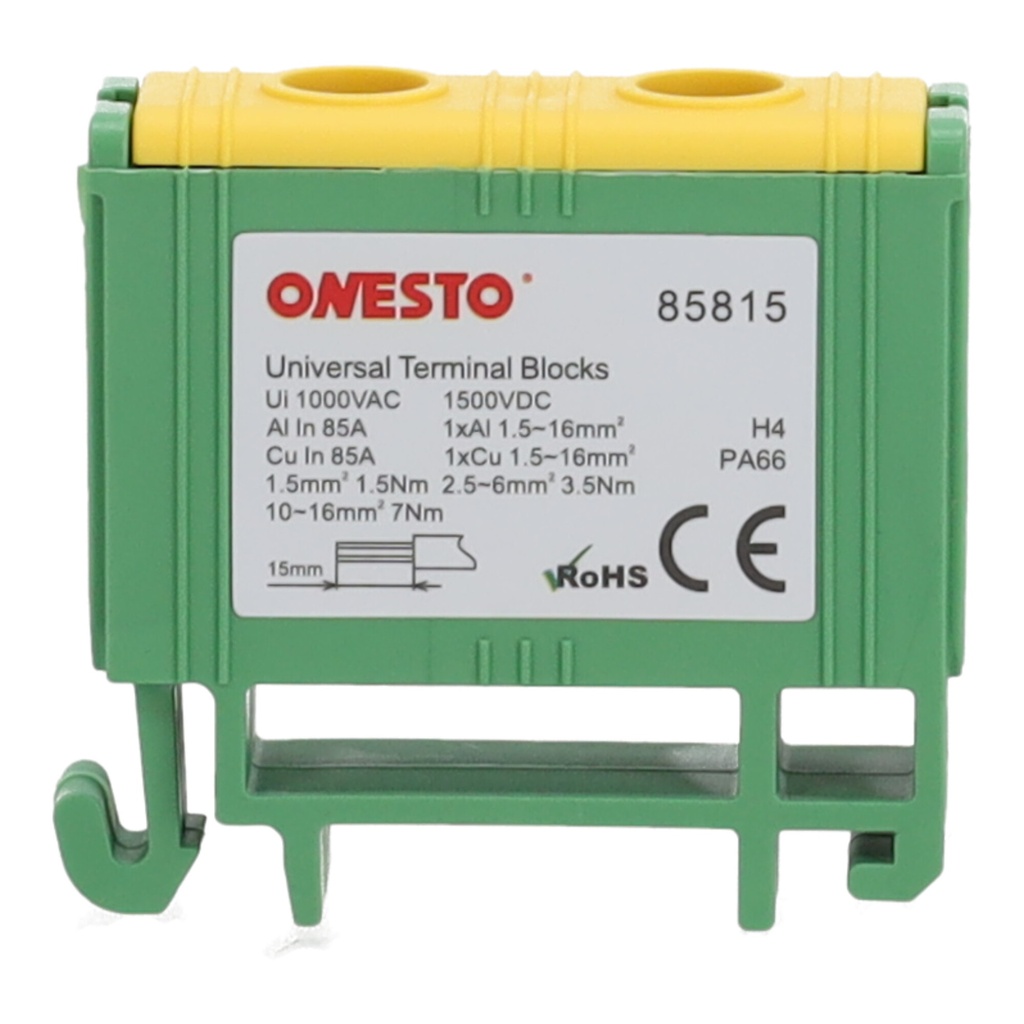 [ONESTO-FJ-E16-D] Blok rozdzielczy (listwa zaciskowa) Onesto FJ-E16 16 mm² PE