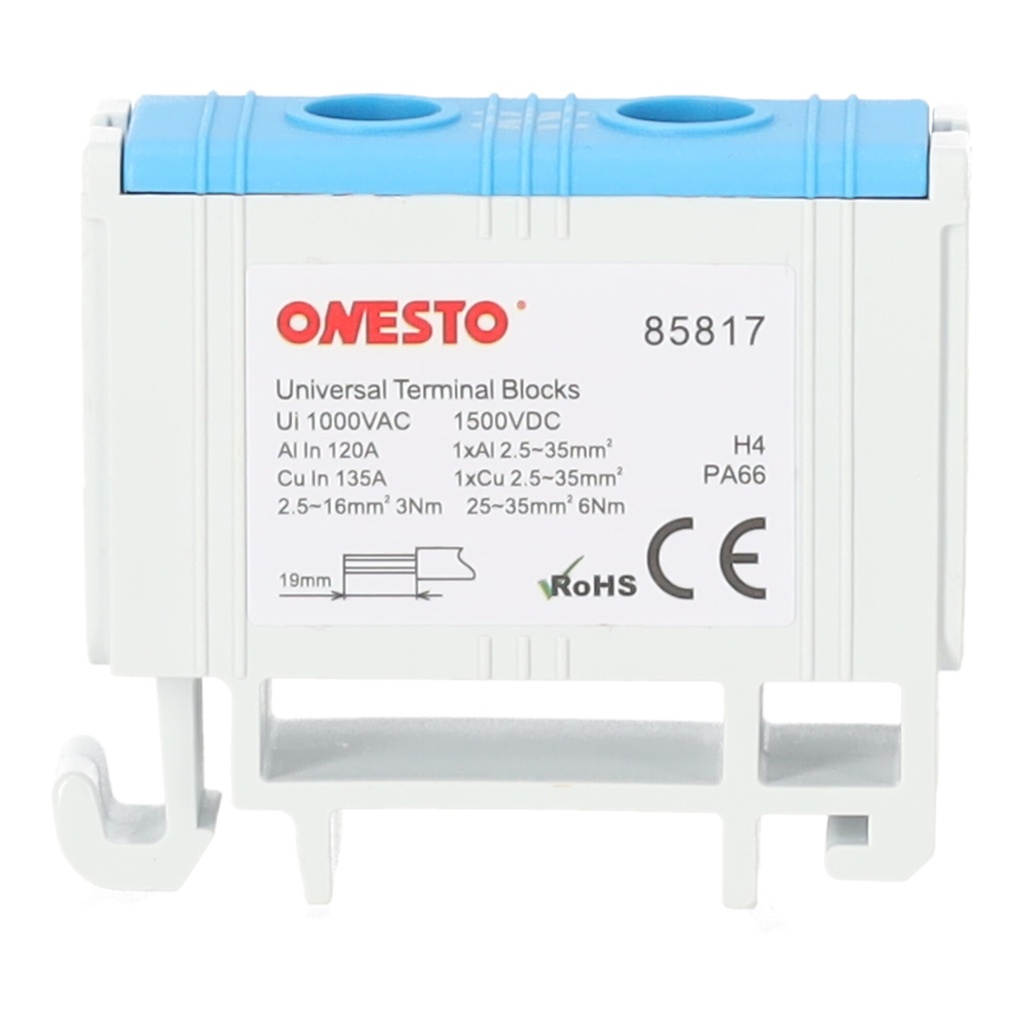[ONESTO-FJ-E35-B] Blok rozdzielczy (listwa zaciskowa) Onesto FJ-E35 35 mm² niebieski