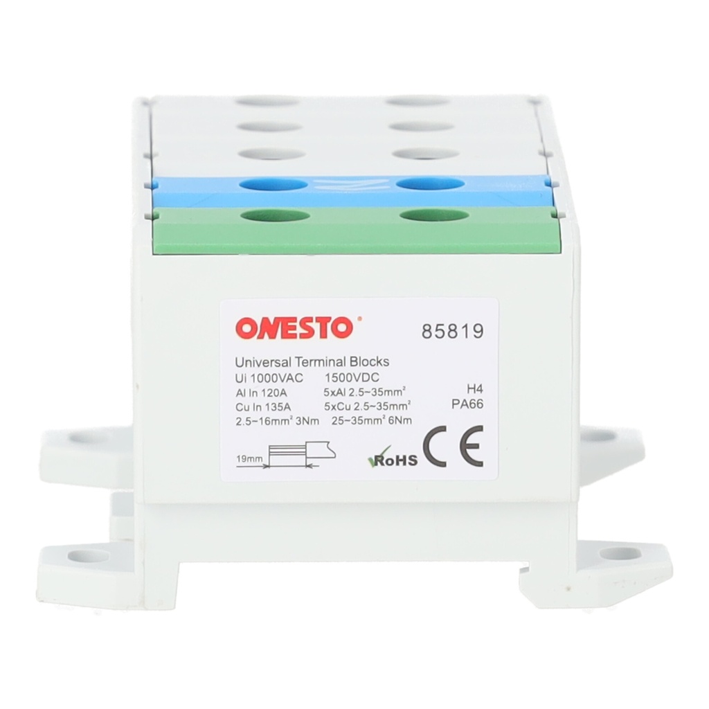 [ONESTO-FJ-E35-5] Blok rozdzielczy (listwa zaciskowa) Onesto FJ-E35/5 35 mm² 5-torowy