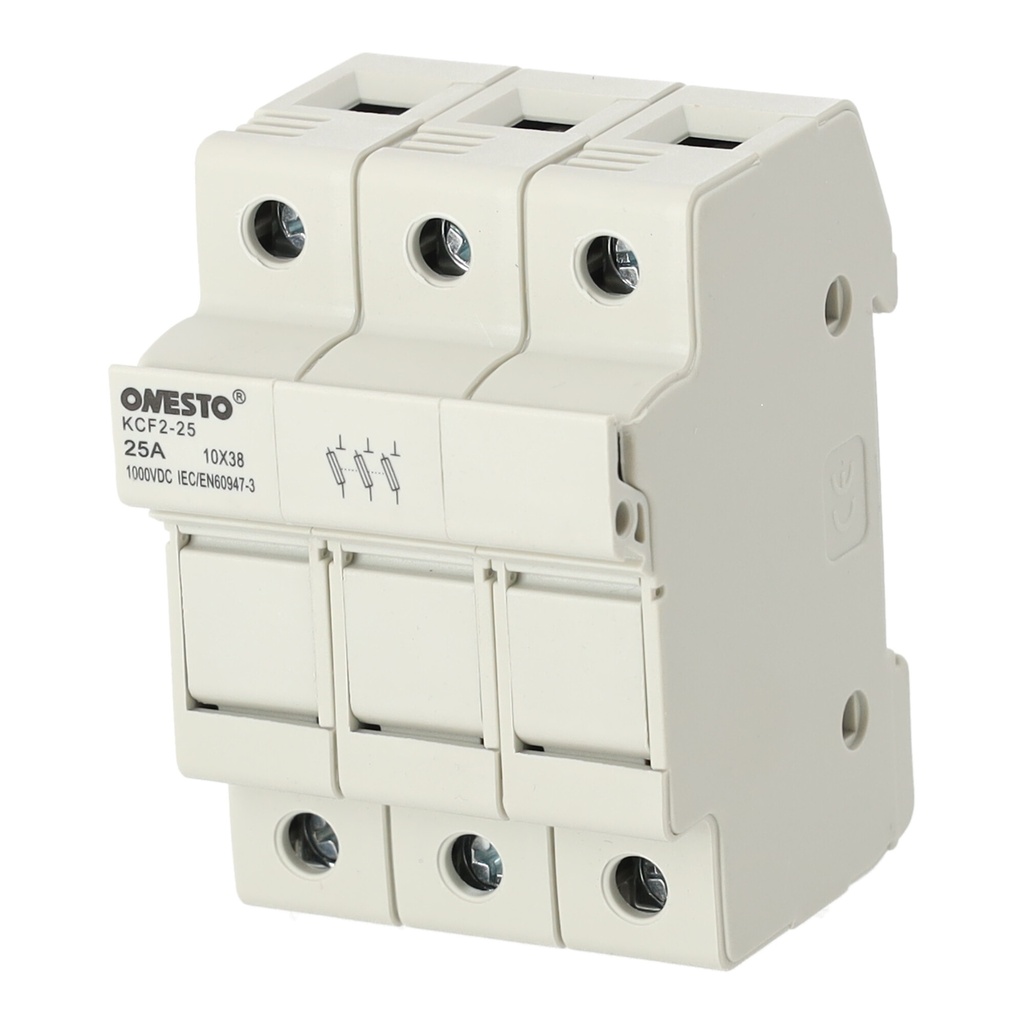 Podstawa bezpiecznikowa Onesto KCF2-25 10×38 3P 1000 V DC