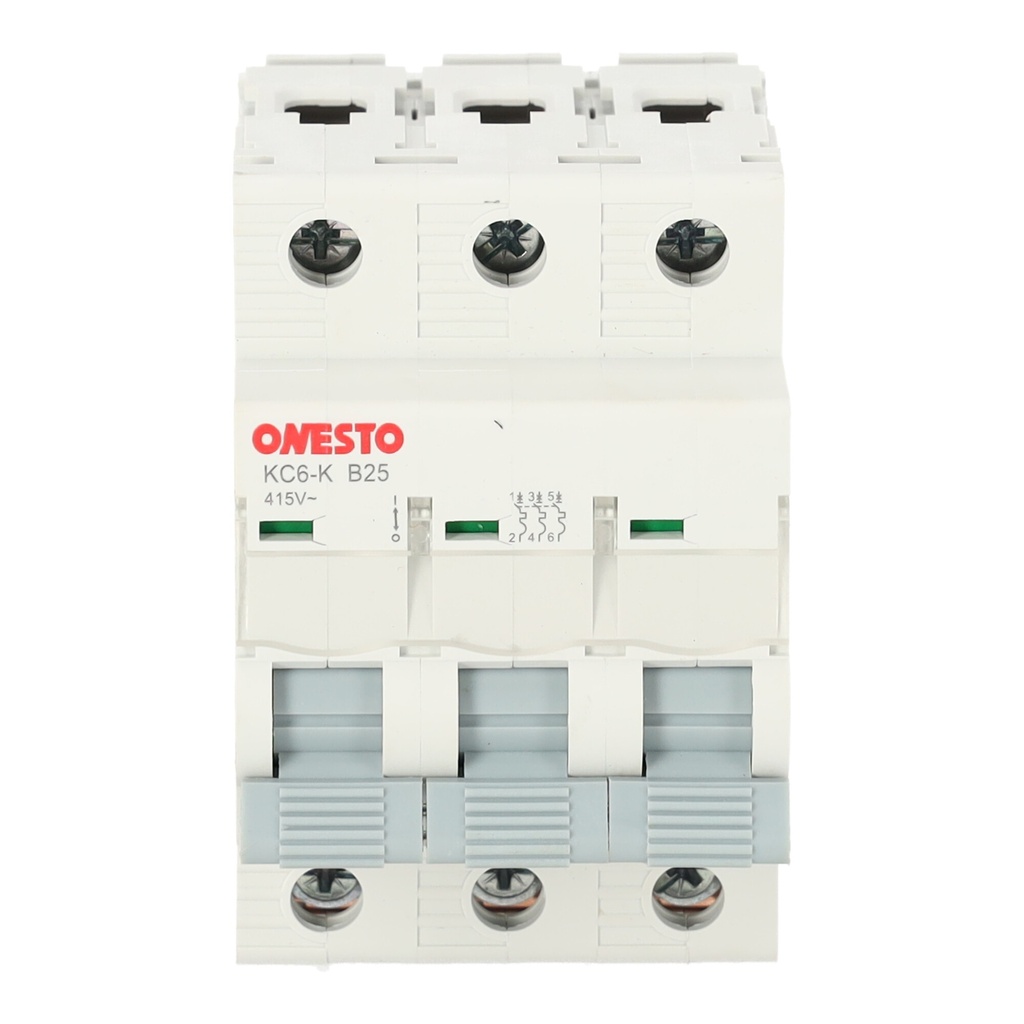 [ONESTO-MCB6KA3P25AB] Wyłącznik nadprądowy Onesto KC6 3P B25 6 kA