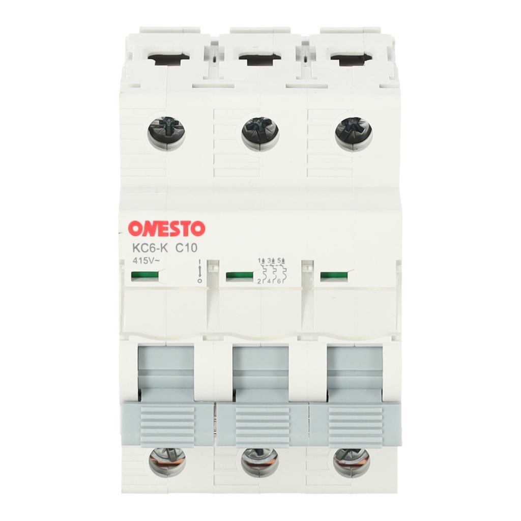 [ONESTO-MCC6KA3P10AC] Wyłącznik nadprądowy Onesto KC6 3P C10 6 kA