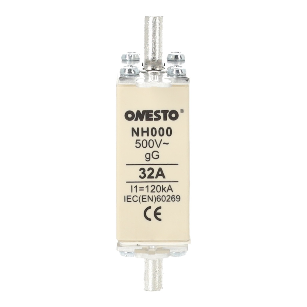 Wkładka bezpiecznikowa NH000 gG Onesto 32 A 500 V AC