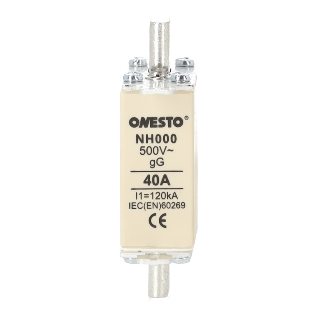 [ONESTO-NH000-40] Wkładka bezpiecznikowa NH000 gG Onesto 40 A 500 V AC