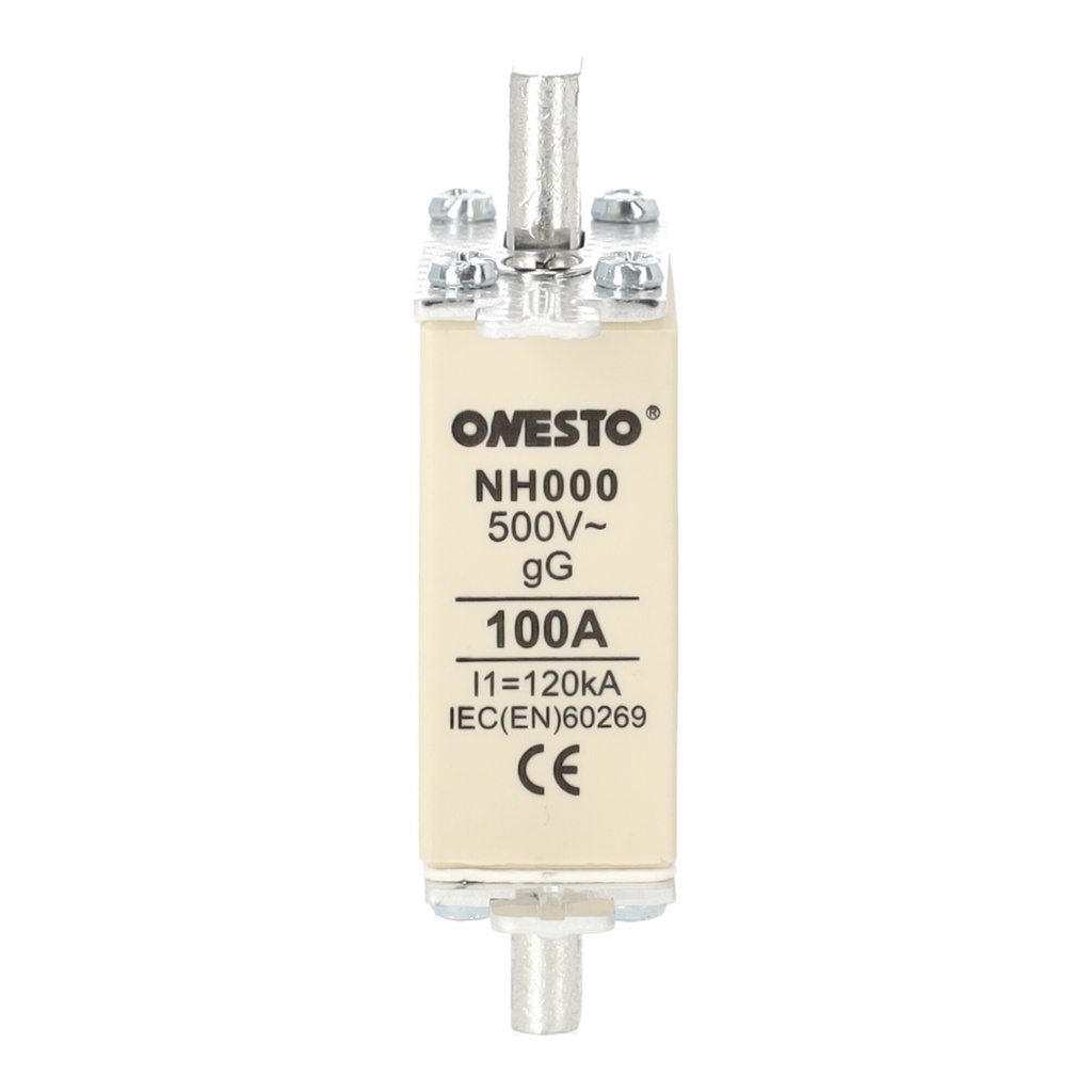 [ONESTO-NH000-100] Wkładka bezpiecznikowa NH000 gG Onesto 100 A 500 V AC