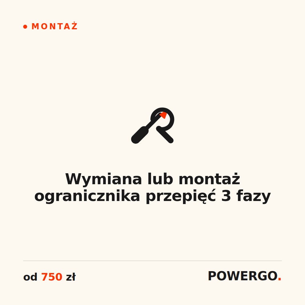 Wymiana lub montaż ogranicznika przepięć 3 fazy