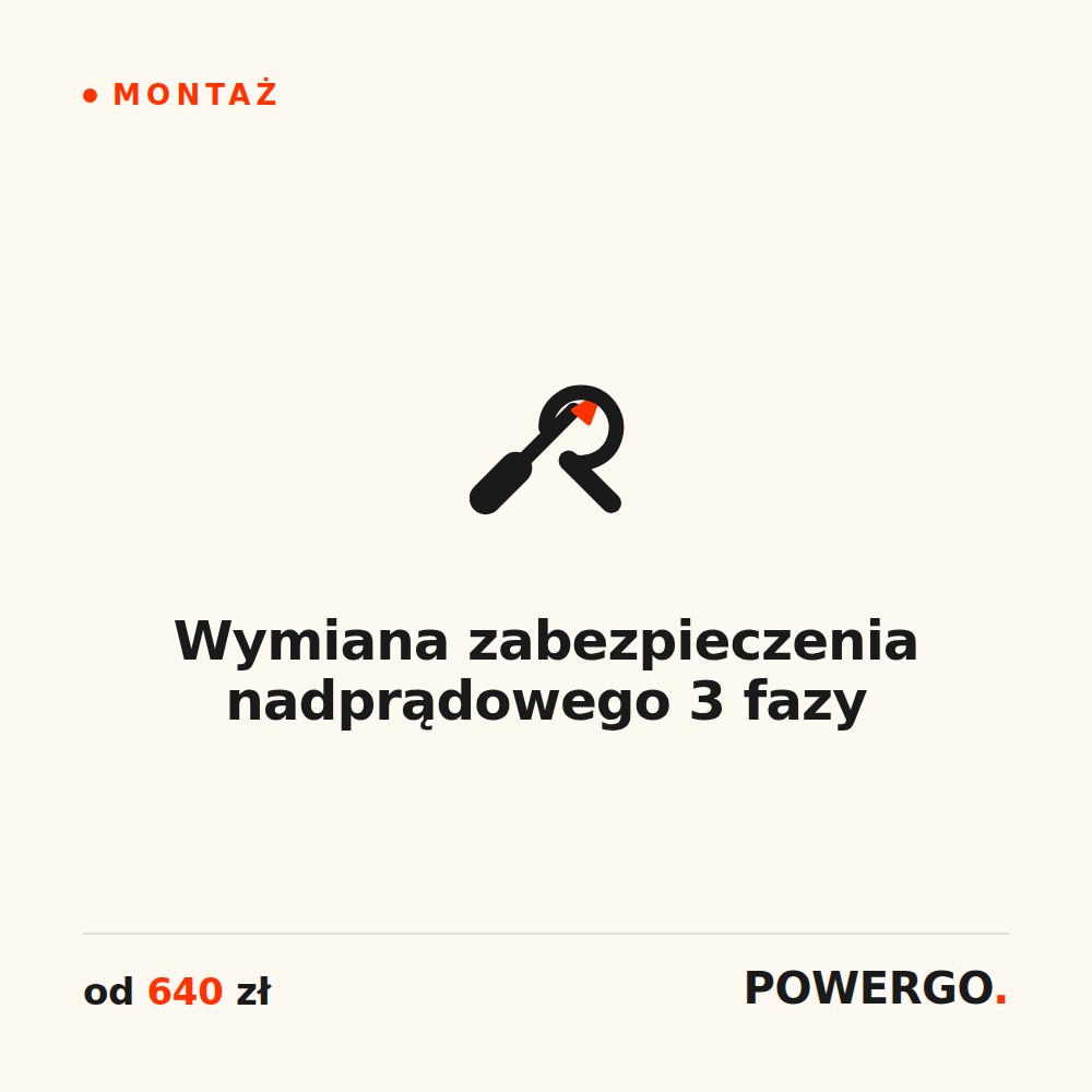 Wymiana zabezpieczenia nadprądowego 3 fazy